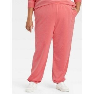 Ava & Viv High-Rise Relaxed Velour Joggers